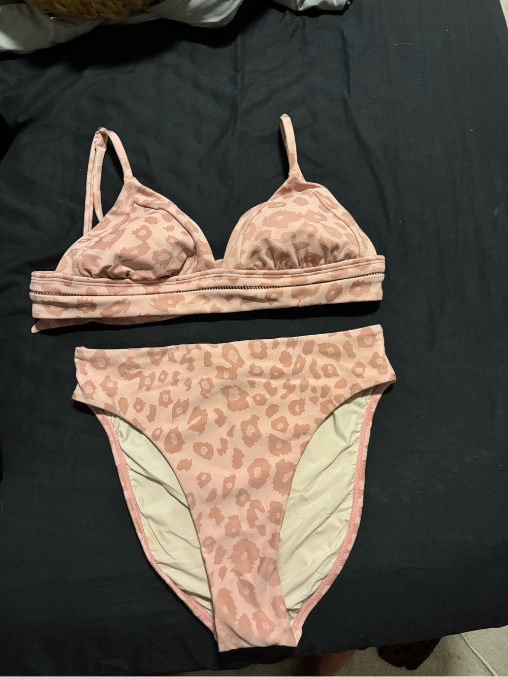 Pilyq Pink Leopard-Print Bikini Set